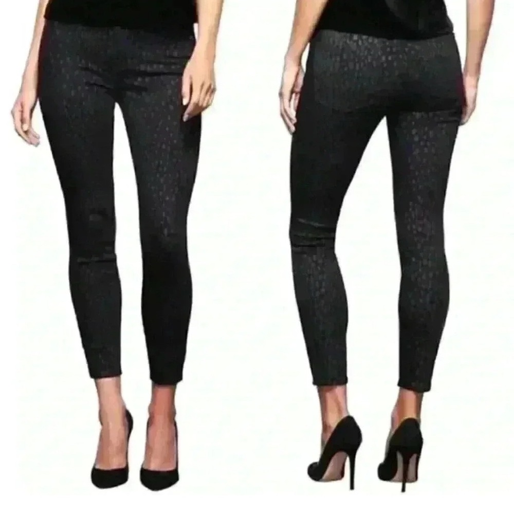 Good American Dark Patterned Good Legs Cropped Jeans